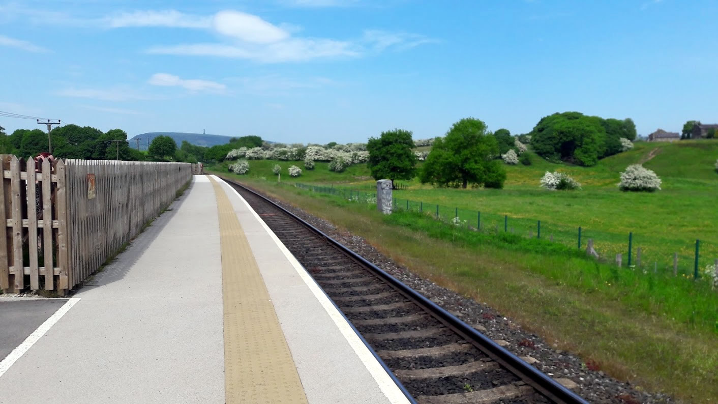 The platform at Burrs Country Park